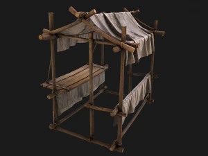 Market Tent White 3D Model