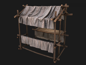 Market Tent White 3D Model