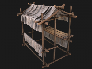 Market Tent White 3D Model