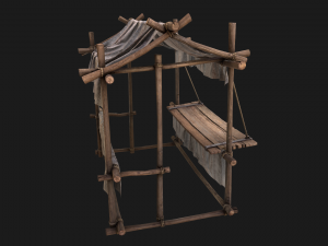 Market Tent White 3D Model