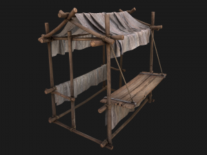 Market Tent White 3D Model
