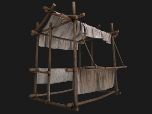 Market Tent White 3D Model