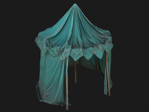 Cylindrical Tent Market Stalls 3Dモデル