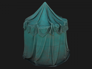 Cylindrical Tent Market Stalls 3Dモデル
