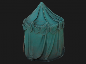 Cylindrical Tent Market Stalls 3Dモデル