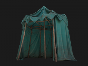Cylindrical Tent Market Stalls 3Dモデル