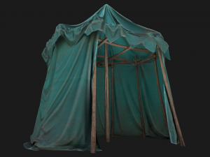 Cylindrical Tent Market Stalls 3Dモデル