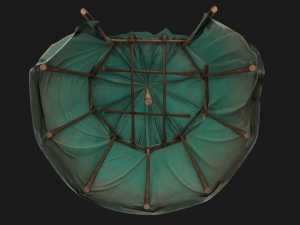 Cylindrical Tent Market Stalls 3Dモデル