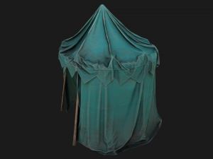 Cylindrical Tent Market Stalls 3Dモデル
