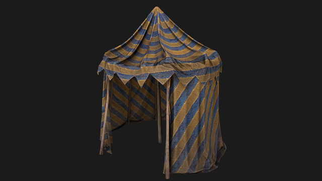 Medieval Circus Tent Market Stall Modèle 3D .c4d .max .obj .3ds .fbx .stl .blend 
