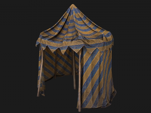 Medieval Circus Tent Market Stall 3D Model