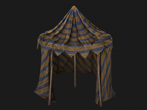 Medieval Circus Tent Market Stall Modèle 3D