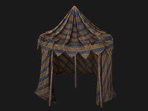 Medieval Circus Tent Market Stall 3D Model