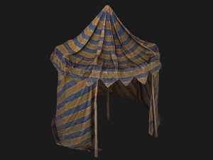 Medieval Circus Tent Market Stall 3D Model