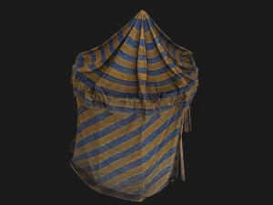 Medieval Circus Tent Market Stall 3D Model