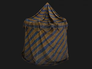Medieval Circus Tent Market Stall 3D Model