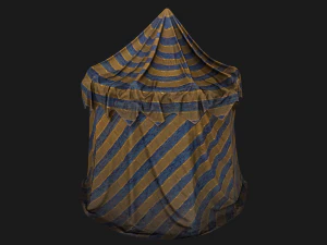 Medieval Circus Tent Market Stall 3D Model