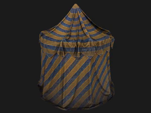 Medieval Circus Tent Market Stall 3D Model