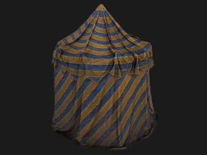 Medieval Circus Tent Market Stall 3D Model