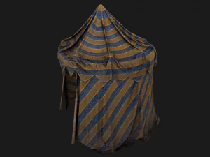 Medieval Circus Tent Market Stall 3D Model
