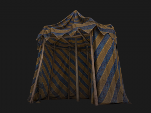 Medieval Circus Tent Market Stall Modèle 3D