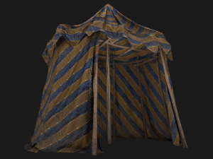 Medieval Circus Tent Market Stall Modèle 3D