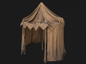 Market Stalls Cylindrical Tent 3D Model