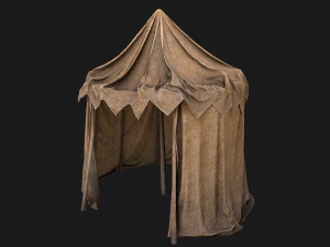 Tenda Silinder Kios Pasar Model 3D