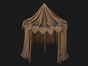 Market Stalls Cylindrical Tent Modèle 3D