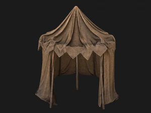 Market Stalls Cylindrical Tent 3D Model