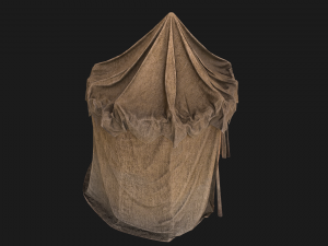 Market Stalls Cylindrical Tent Modèle 3D