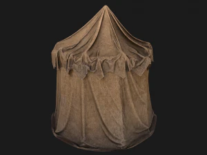 Market Stalls Cylindrical Tent 3D Model
