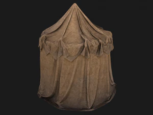 Market Stalls Cylindrical Tent 3D Model