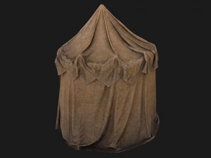 Market Stalls Cylindrical Tent 3D Model