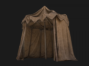 Market Stalls Cylindrical Tent Modèle 3D