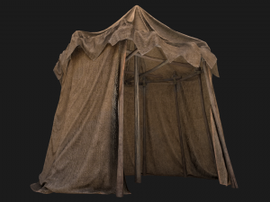 Market Stalls Cylindrical Tent Modèle 3D