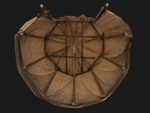 Market Stalls Cylindrical Tent 3D Model
