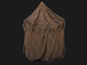 Cylindrical Tent Market Stall Old Modelo 3D