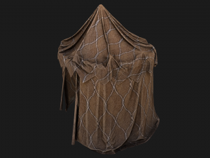Cylindrical Tent Market Stall Old Modelo 3D