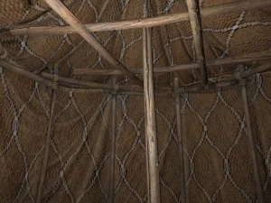 Cylindrical Tent Market Stall Old 3D Model