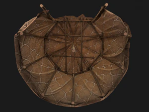 Cylindrical Tent Market Stall Old 3D Model