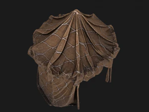 Cylindrical Tent Market Stall Old 3D Model