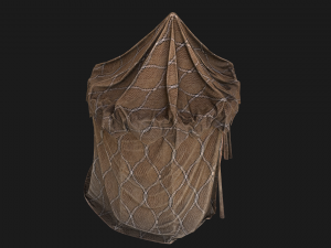 Cylindrical Tent Market Stall Old Modelo 3D