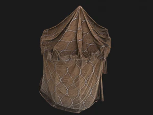 Cylindrical Tent Market Stall Old 3D Model