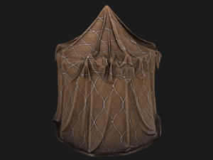 Cylindrical Tent Market Stall Old Modelo 3D