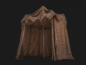 Cylindrical East Tent Market Stalls 3D 모델