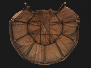 Cylindrical East Tent Market Stalls 3D 모델