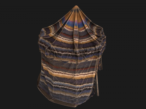 Cylindrical Nomad Tent Market Stall 3D Модель