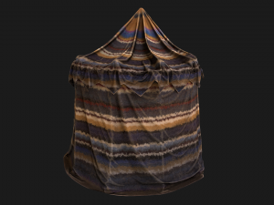Cylindrical Nomad Tent Market Stall 3D Модель