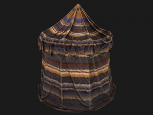 Cylindrical Nomad Tent Market Stall 3D Модель